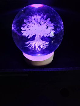 Hologram ball - tree of life - with color change